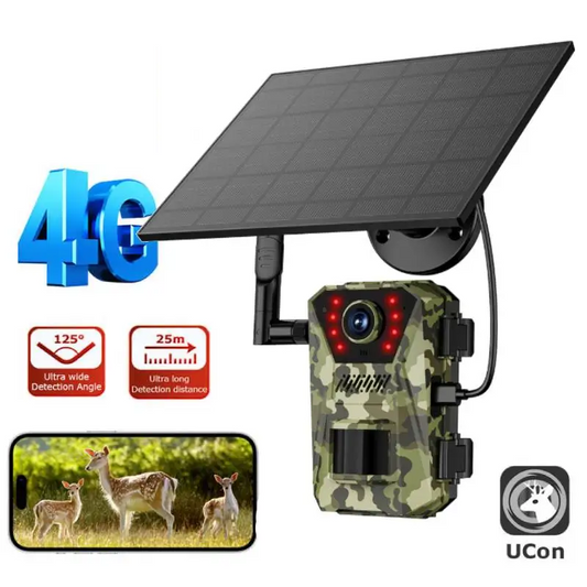 Caméra de Chasse 4G Solaire – Résolution 4K 48 MP